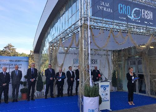 Paolo Panontin (Assessore regionale Caccia e Risorse ittiche) all'inaugurazione di Crofish 2017, Fiera internazionale della Pesca - Parenzo (Croazia) 26/10/2017